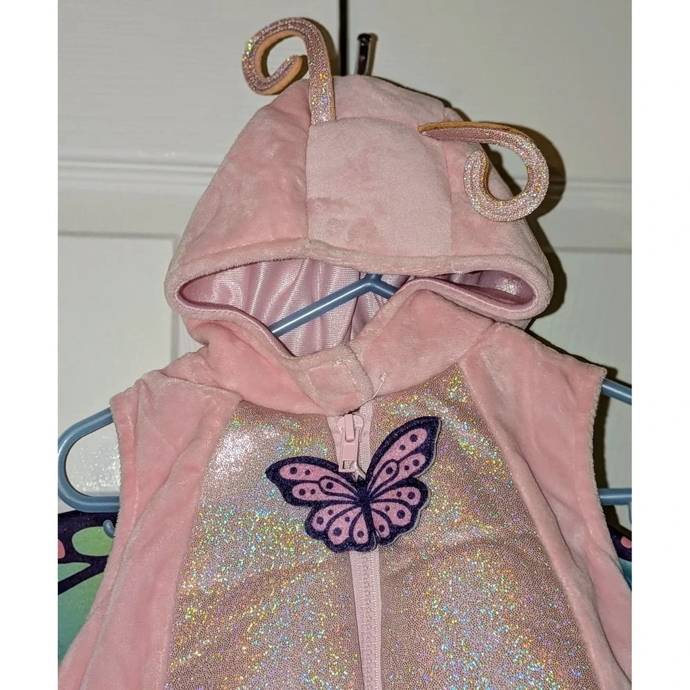 Dream Play Imagine Butterfly Costume Hooded Vest with‎ Wings Baby NWOT